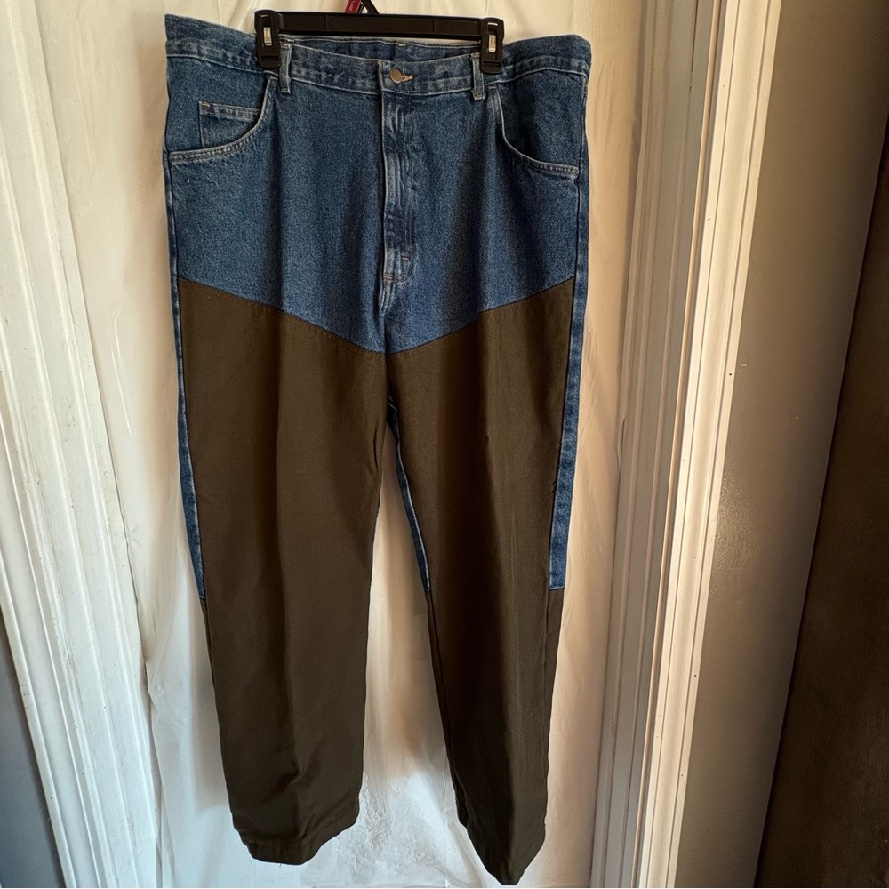 Wrangler Pro Gear Upland Brush Briar Pants Blue‎ Jeans Mens 42x30 Canvas Hunting